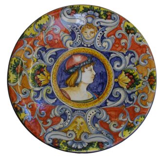 Piatto ARABESCO cm 34 con nobile uomo