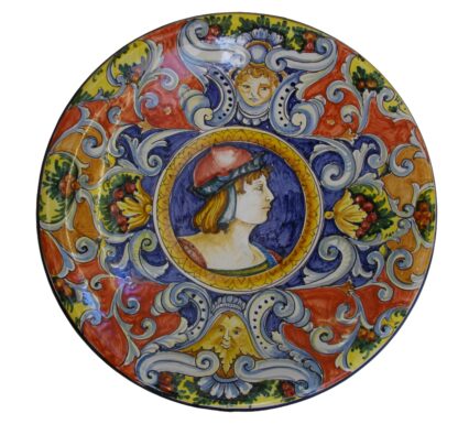 Piatto ARABESCO cm 34 con nobile uomo