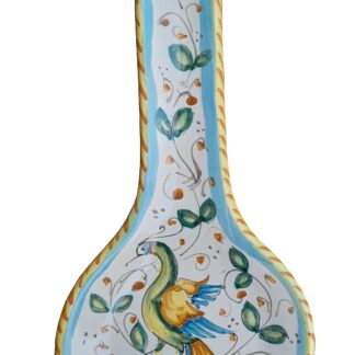 Posamestoli con decoro PAVONE bordo giallo