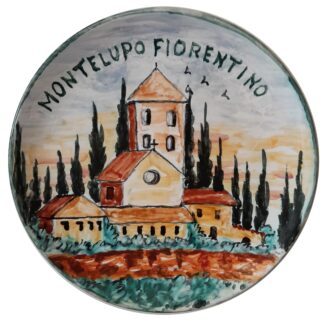 Piatto pari cm 20 decoro Castello di Montelupo Fiorentino - Prioria di San Lorenzo