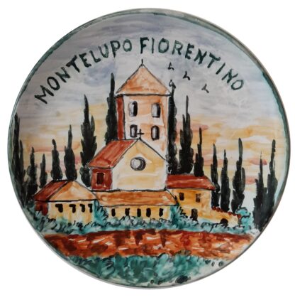 Piatto pari cm 20 decoro Castello di Montelupo Fiorentino - Prioria di San Lorenzo
